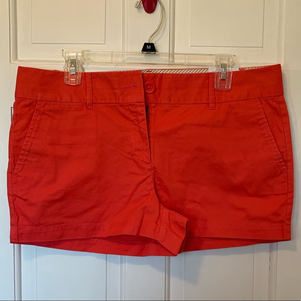 LOFT Coral Pink/Red Riviera Short 2 1/2 Inch Inseam - Women's size 10